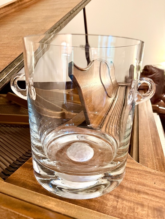Krosno Other - Crystal ice bucket, Poland, golf ball on bottom